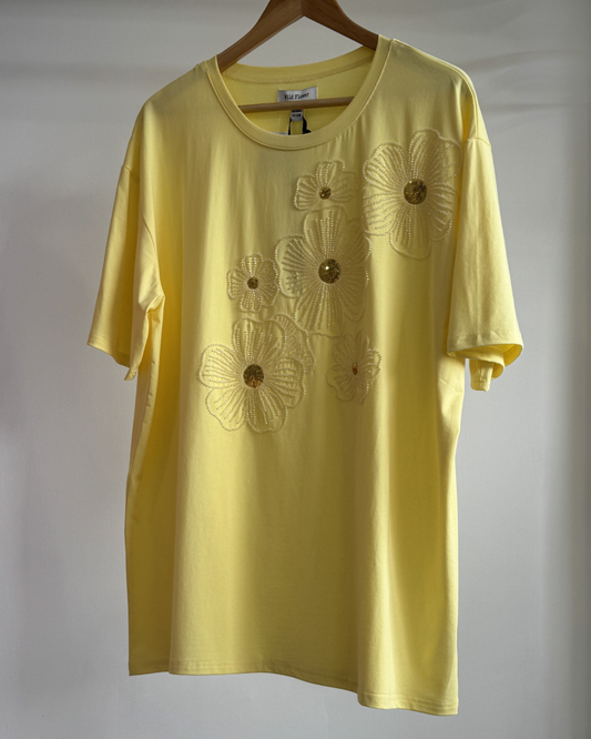 Ally Beaded Floral T-Shirt