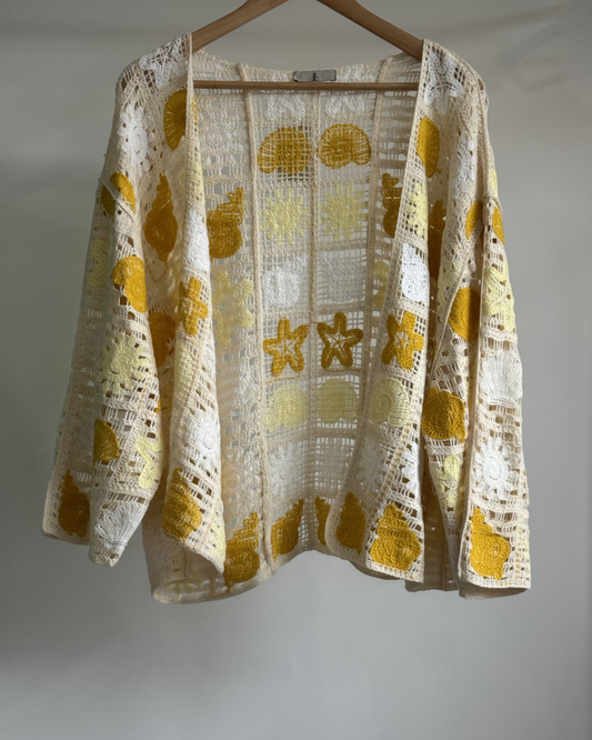 Lana Crochet Knit Cardigan