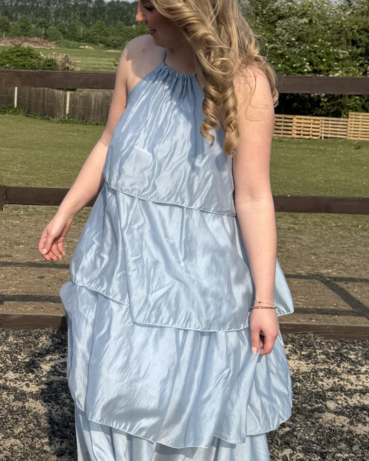 Ophelia Tiered Halter-Neck Dress