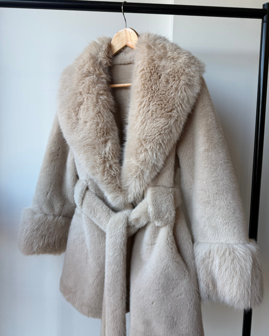 Taylor Faux Fur Wrap Cord Coat