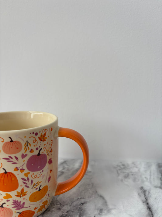 Pumpkin print mug