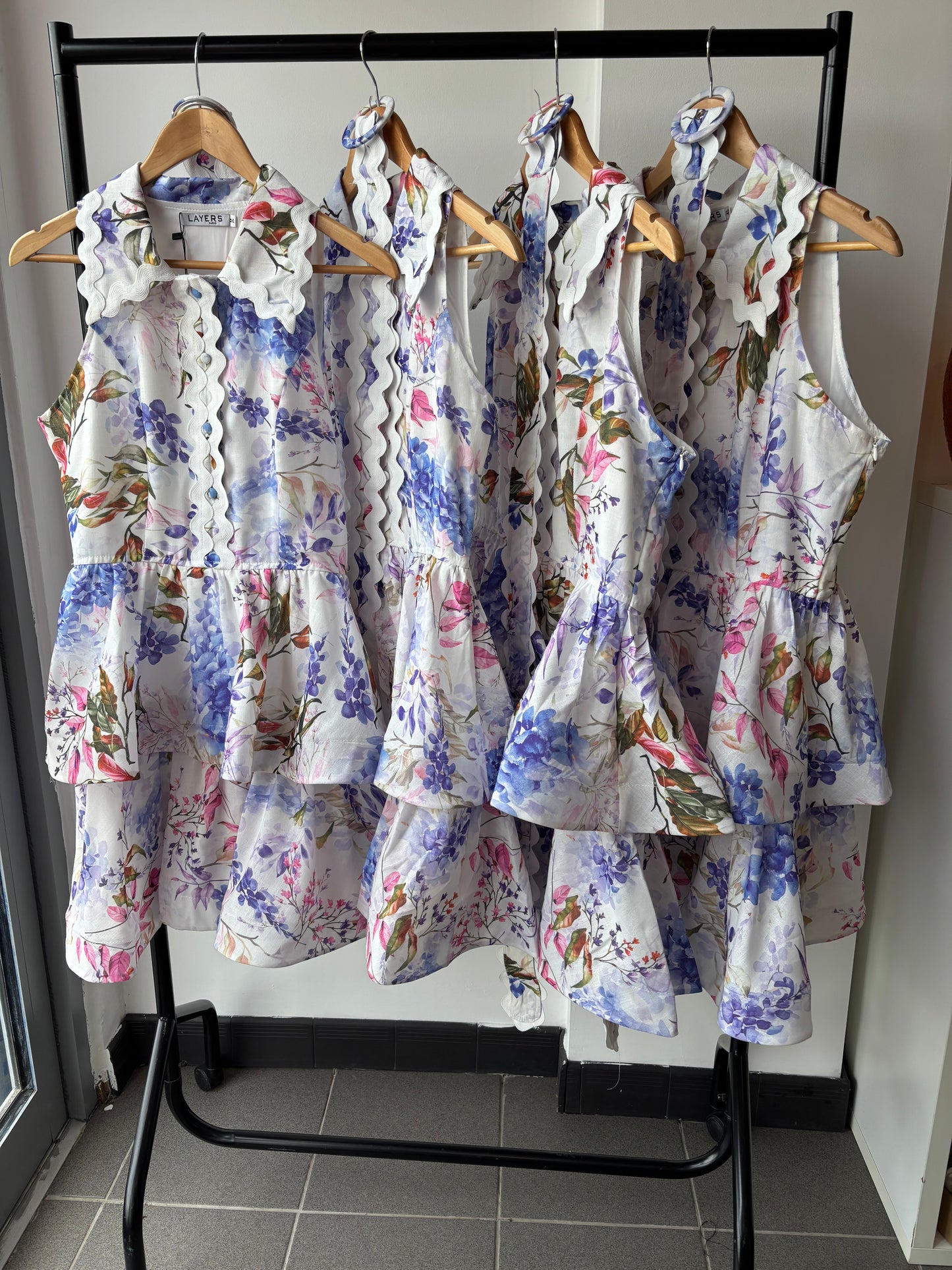 Bridget Collar Ruffle Dress