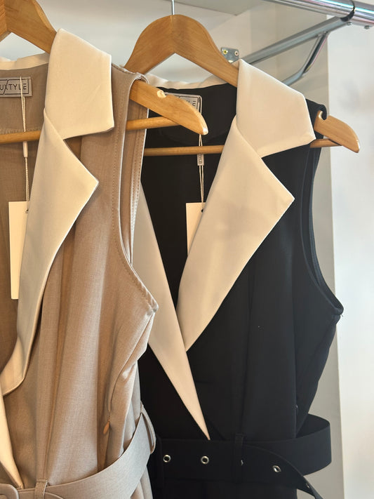 Molly Sleeveless Blazer Playsuit