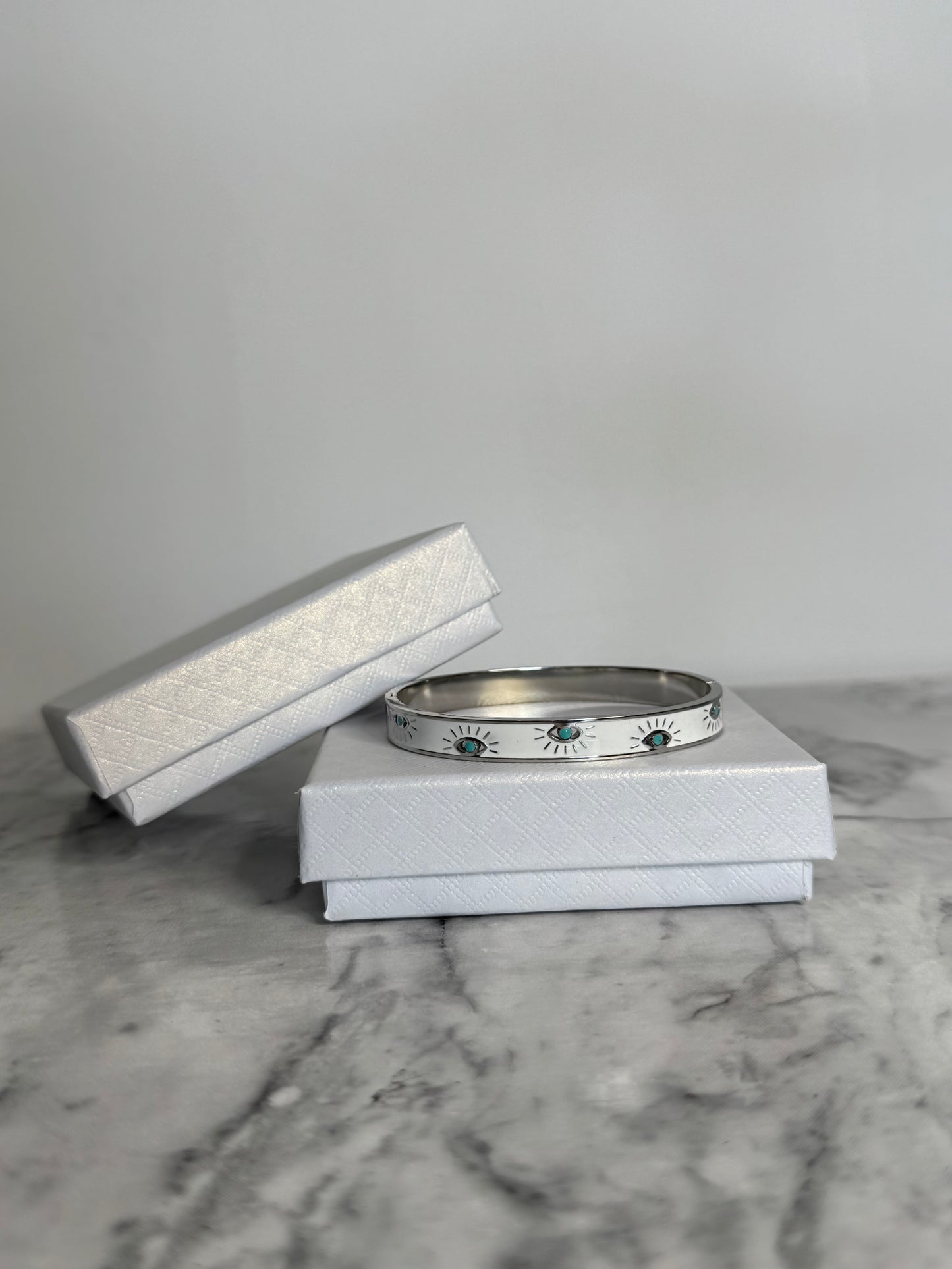 Harley Evil Eye Clasp Bangle