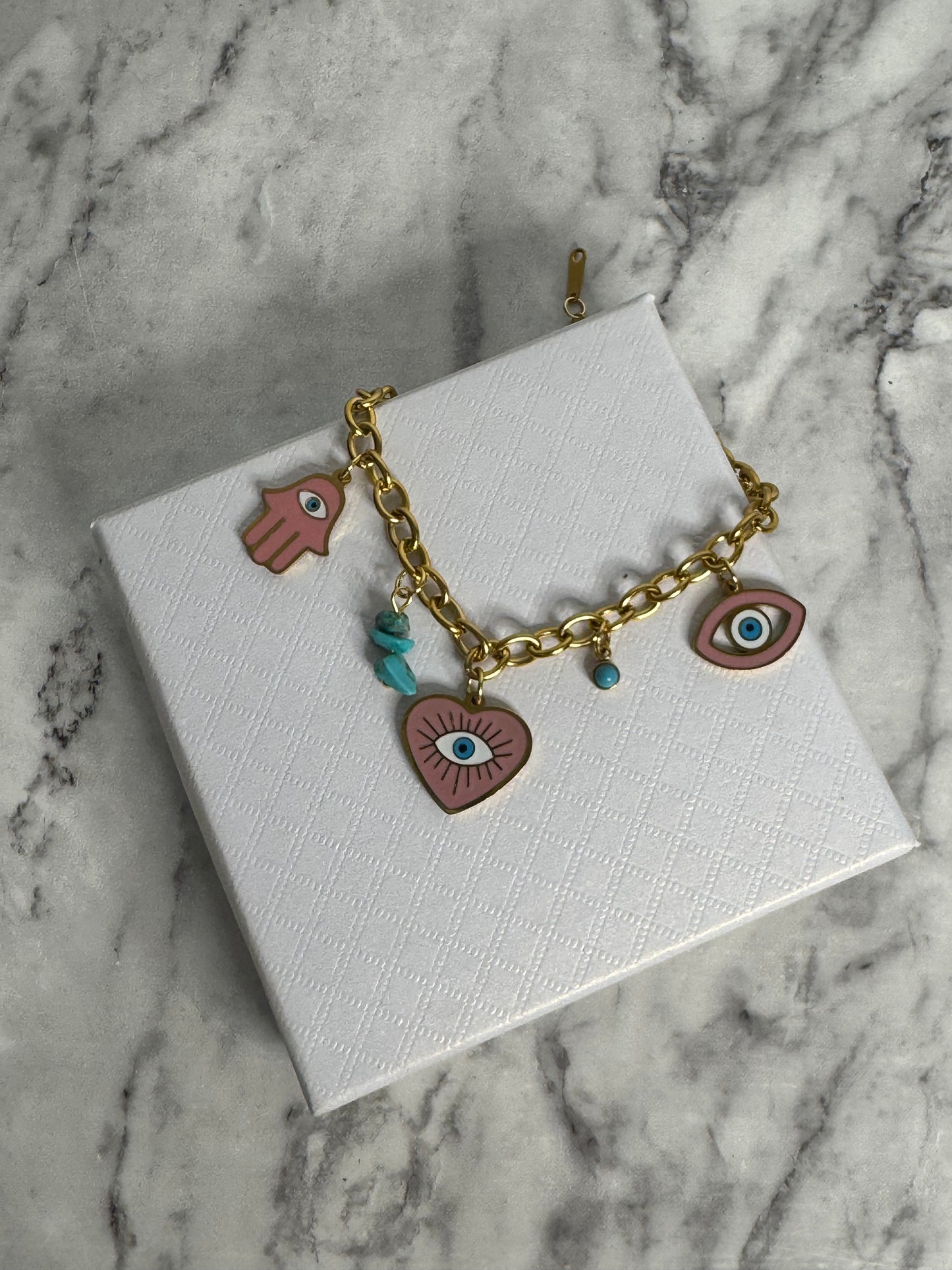 Harley Evil Eye Charm Bracelet
