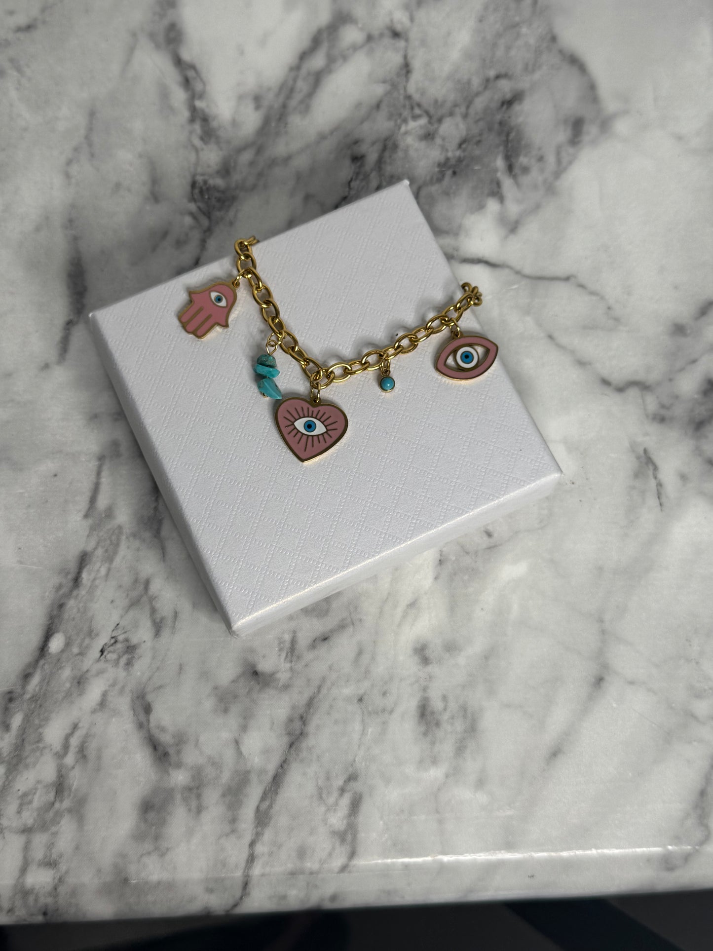 Harley Evil Eye Charm Bracelet