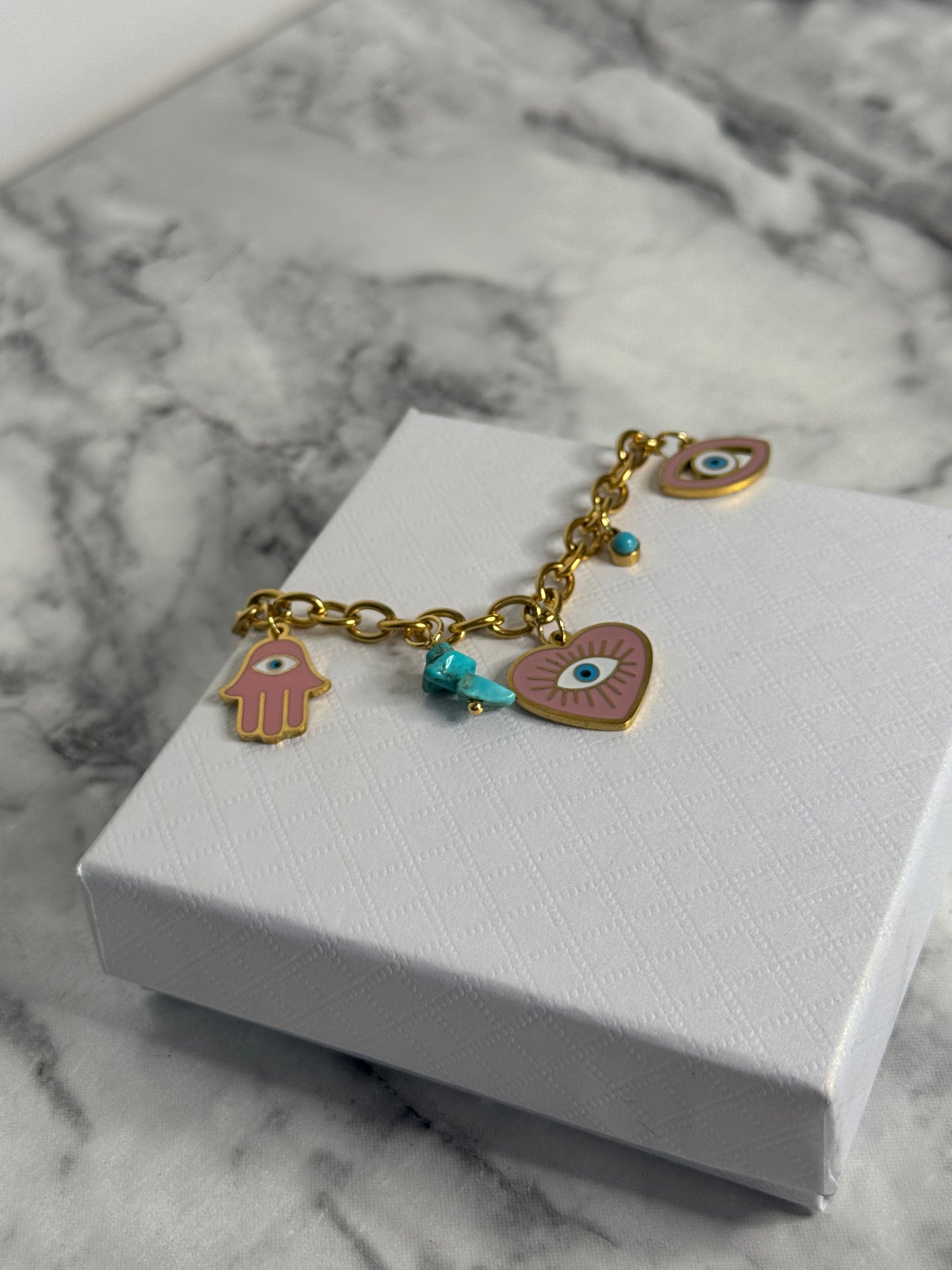 Harley Evil Eye Charm Bracelet
