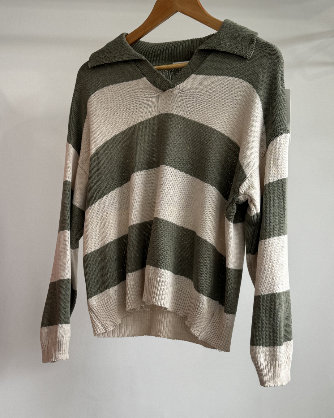 Freya Knitted Striped V-Neck