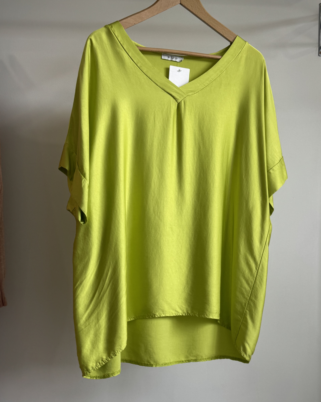 Quinn Satin V-Neck Tee