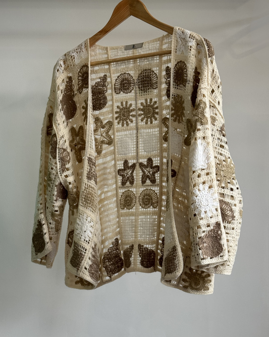 Lana Crochet Knit Cardigan