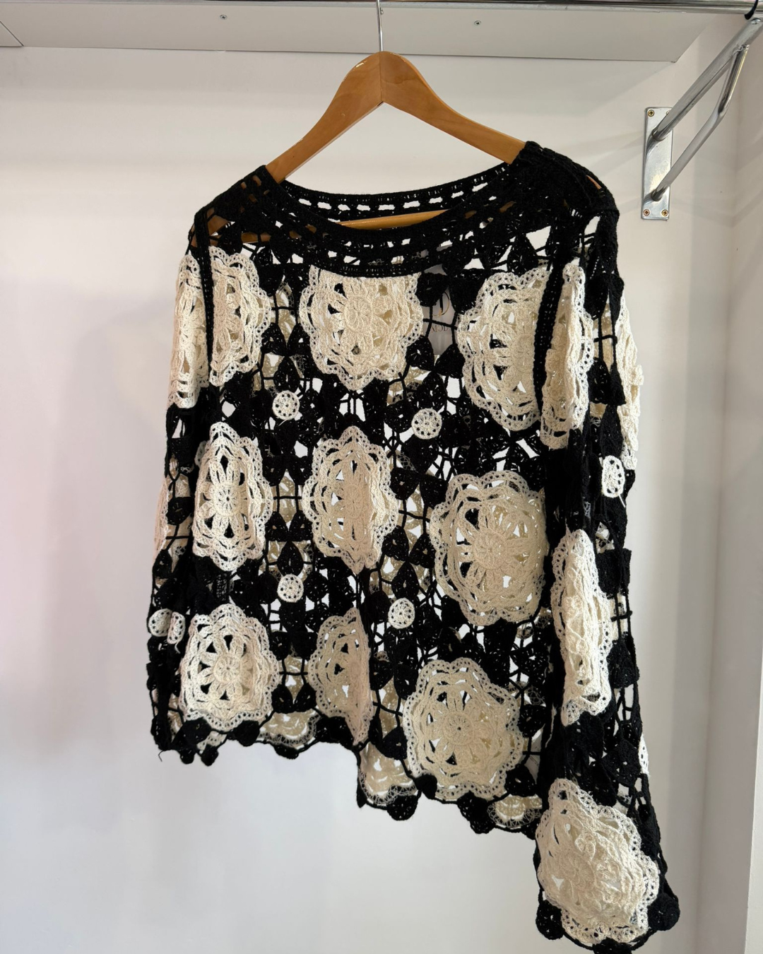 Heidi Crochet Knit Long Sleeve Top