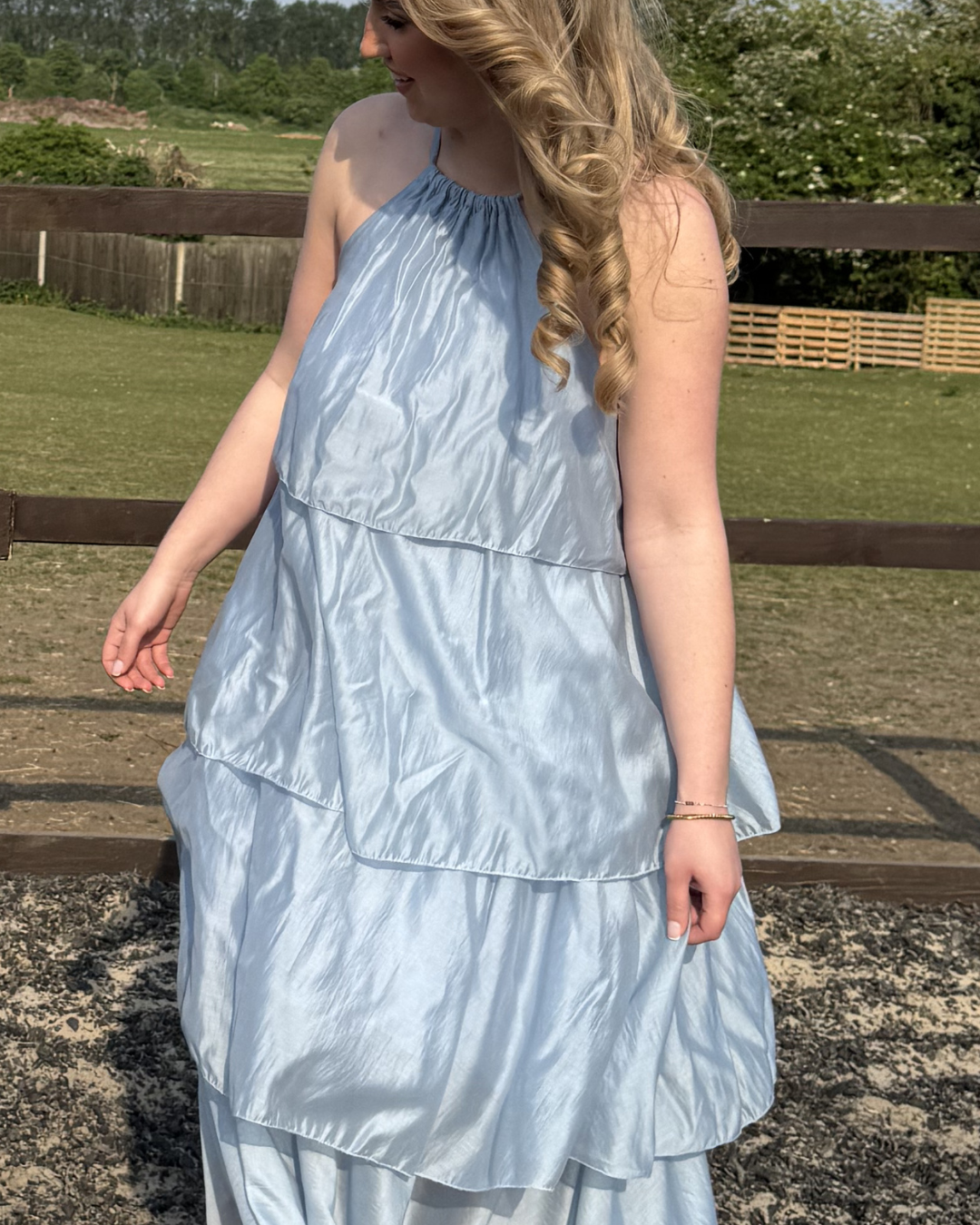 Ophelia Tiered Halter-Neck Dress