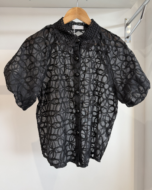 Piper Sheer Puff Sleeve Shirt