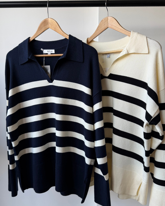 Harriet Striped V-Neck Jumper
