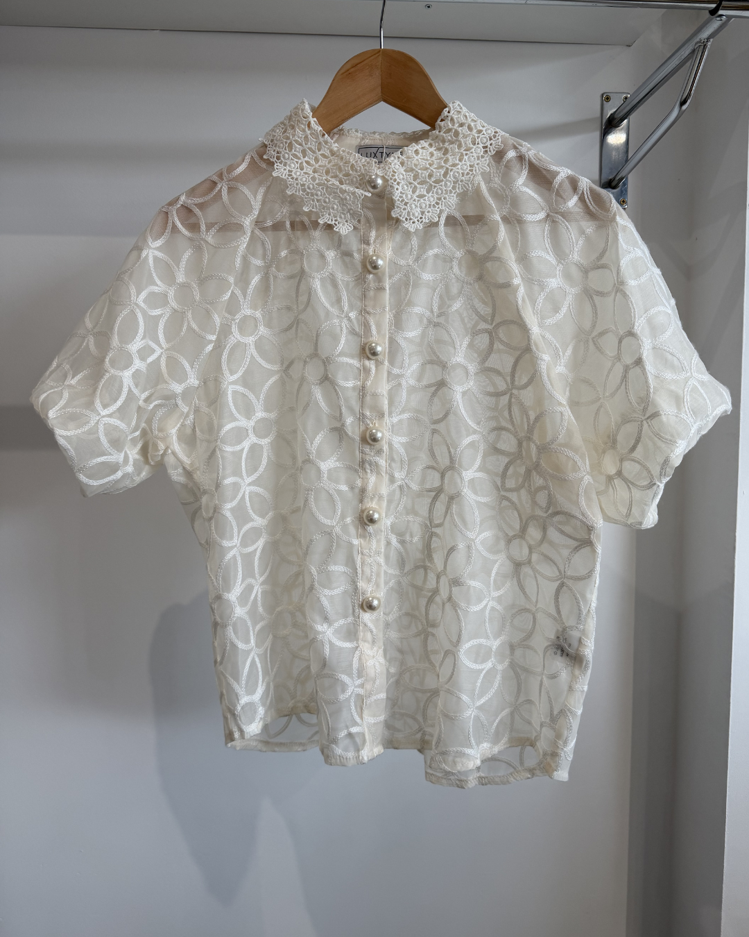 Piper Sheer Puff Sleeve Shirt