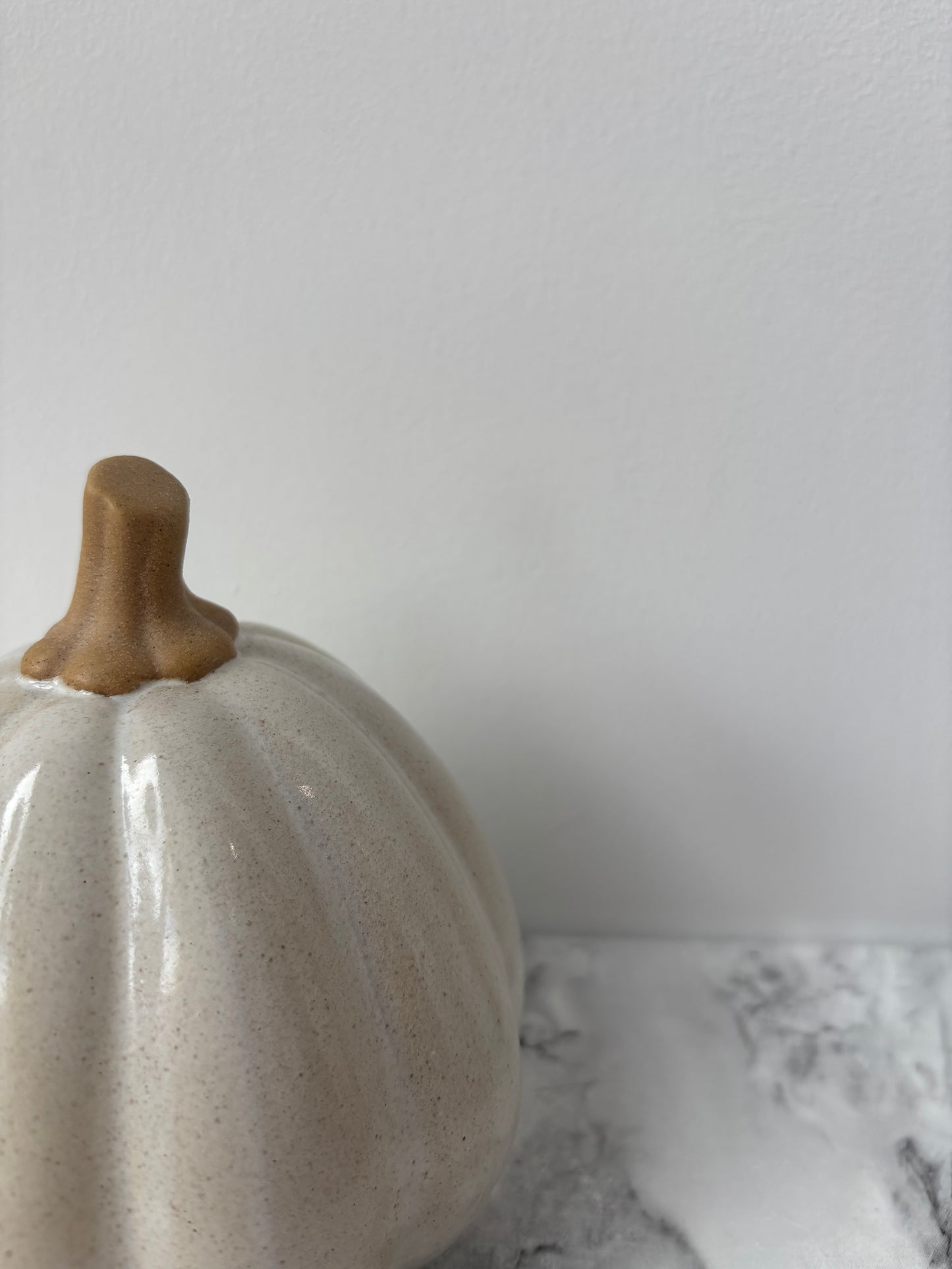 Speckled ceramic pumpkin