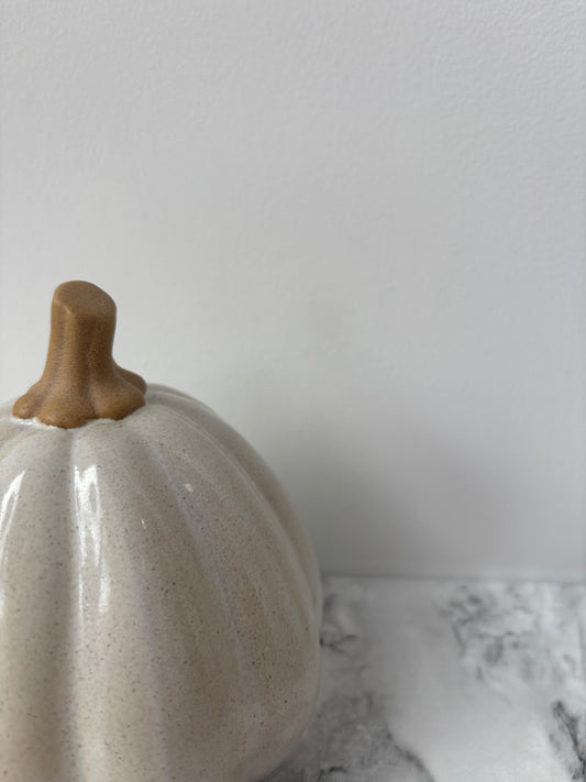 Speckled ceramic pumpkin