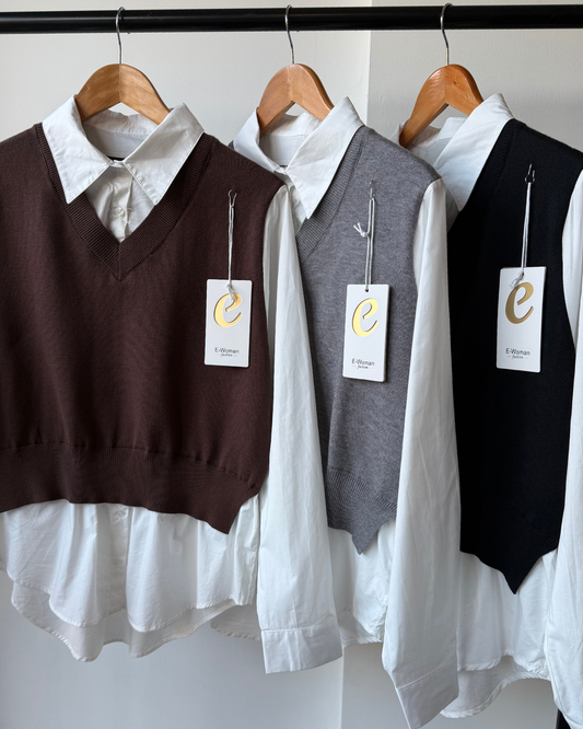 Alexa Shirt & V-Neck Combo