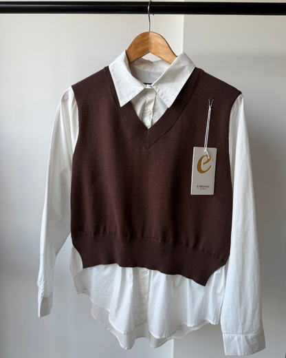 Alexa Shirt & V-Neck Combo
