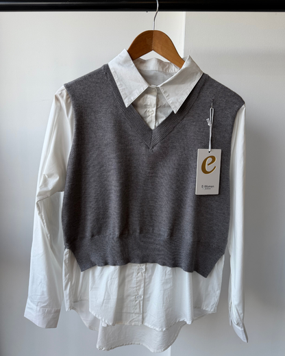 Alexa Shirt & V-Neck Combo