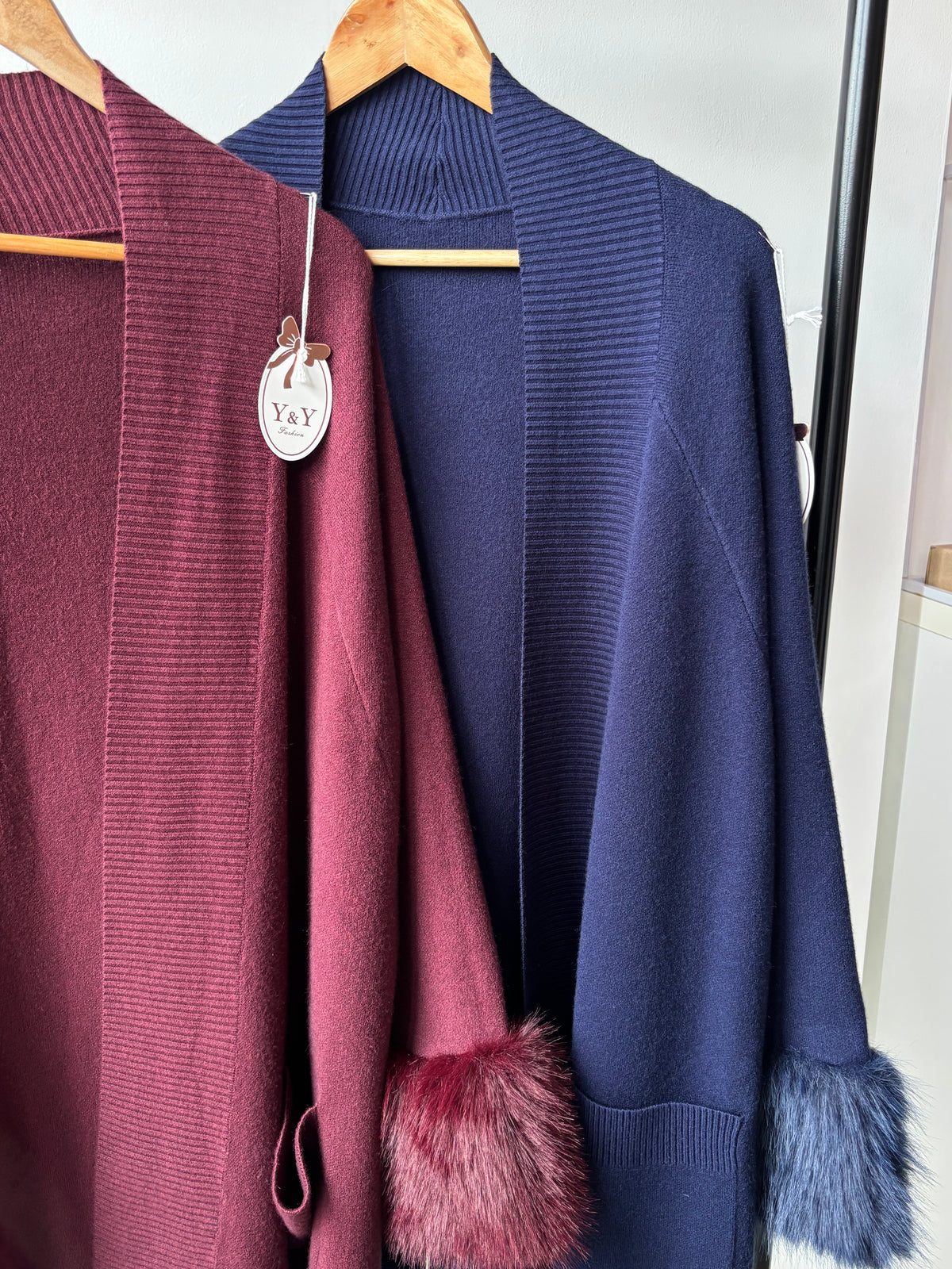 Ruby Fur Cuff Cardigan