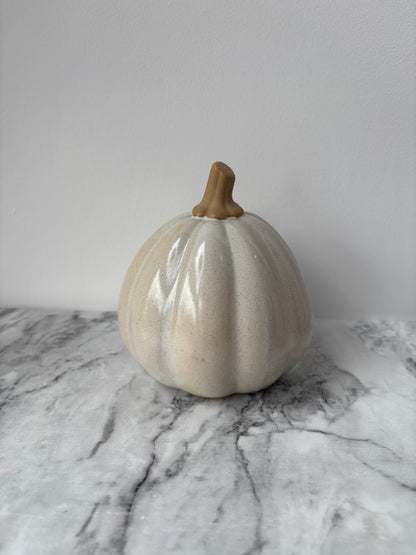 Speckled ceramic pumpkin