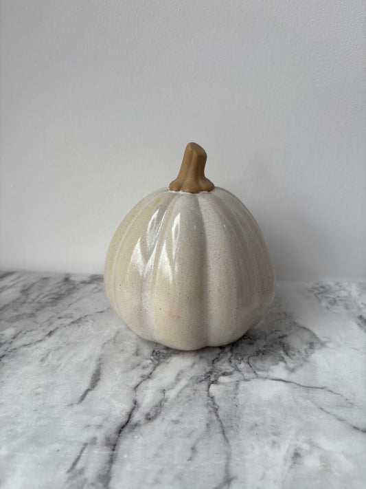 Speckled ceramic pumpkin