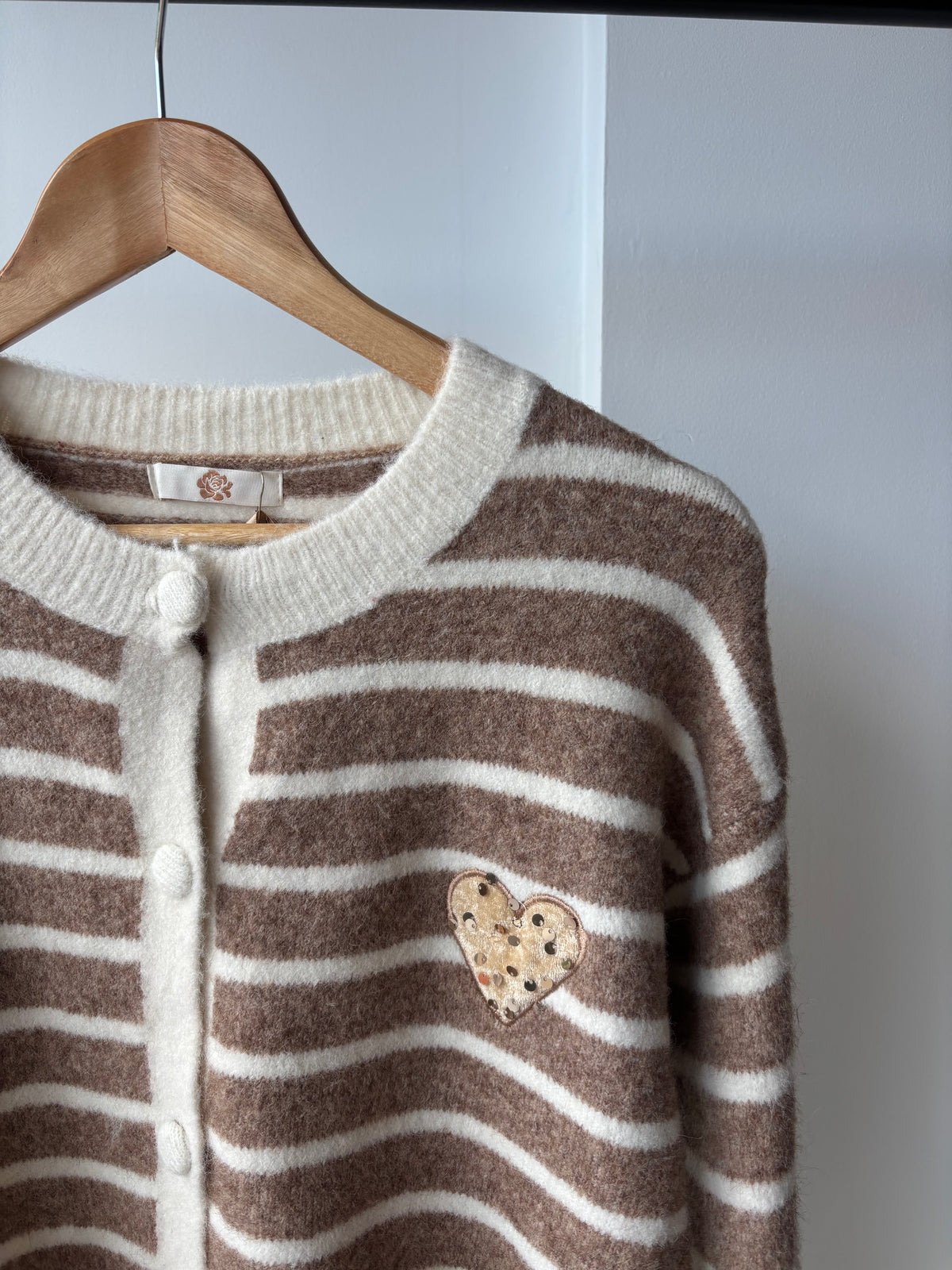 Tessa Embroidered Heart Cardigan