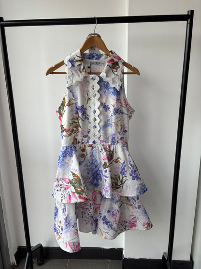 Bridget Collar Ruffle Dress