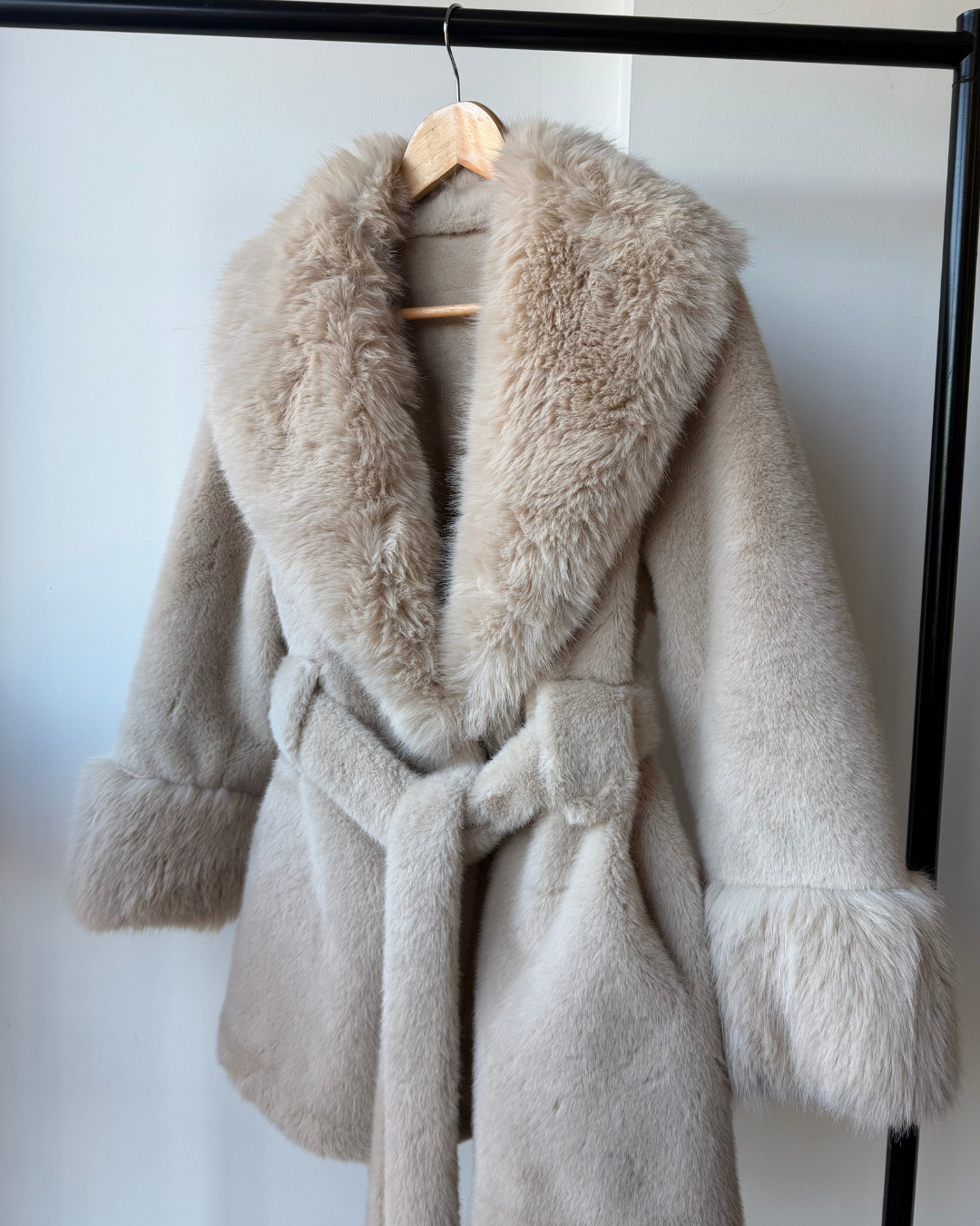 Taylor Faux Fur Wrap Cord Coat