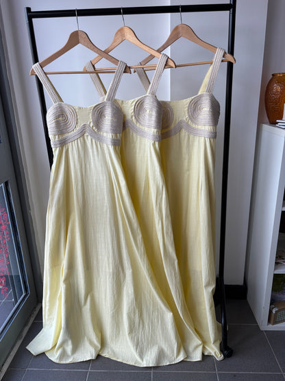 Carmen Summer Dress With Rope Detailing