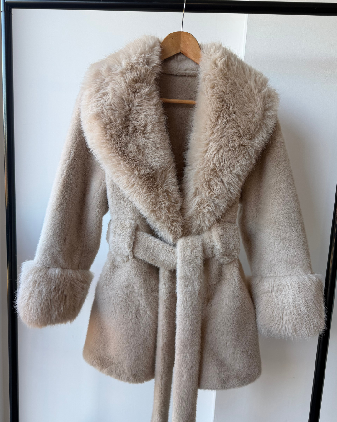 Taylor Faux Fur Wrap Cord Coat