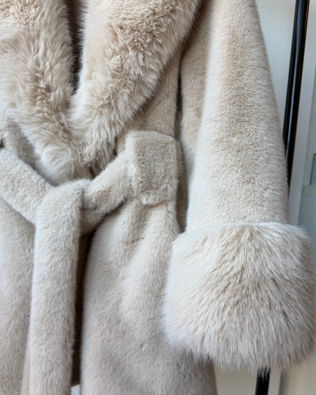 Taylor Faux Fur Wrap Cord Coat