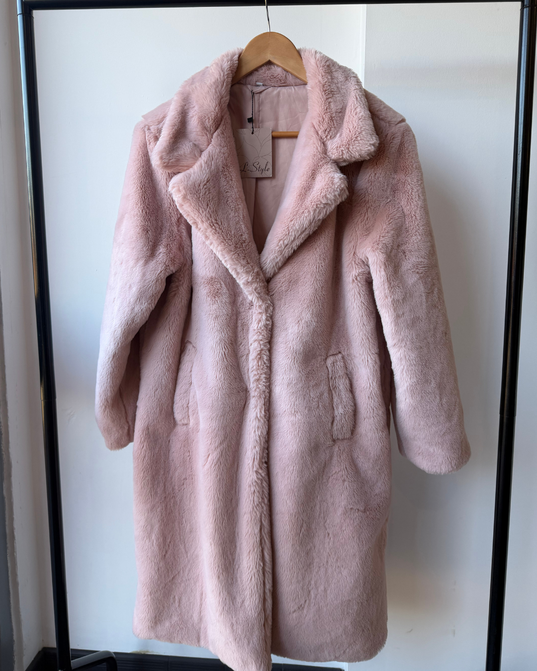 Audrey Pink Faux Fur Coat