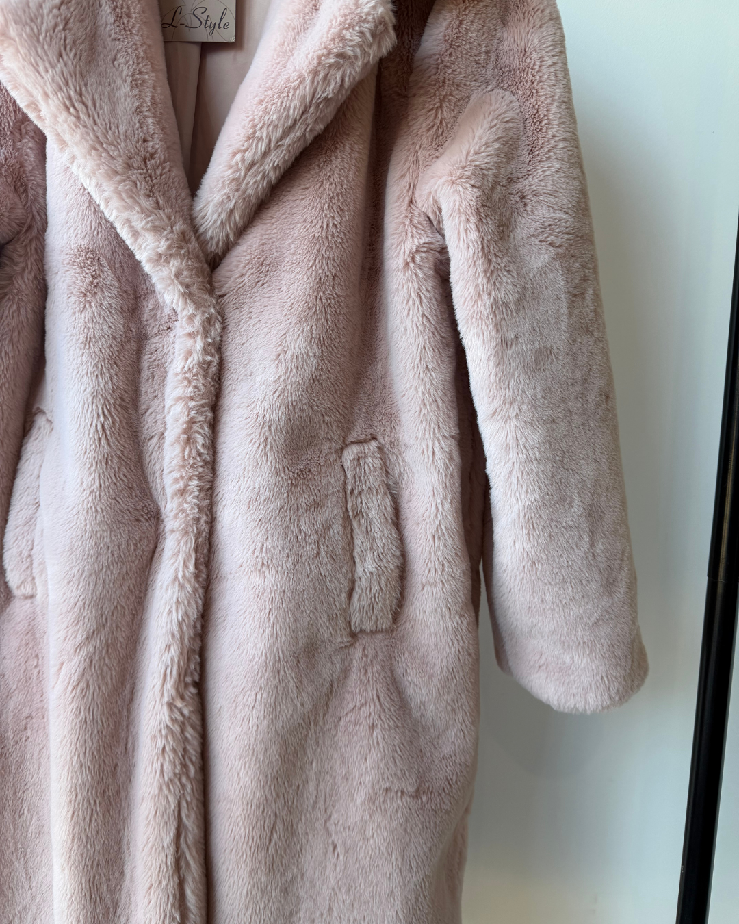 Audrey Pink Faux Fur Coat