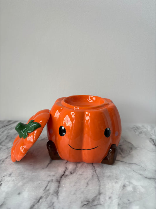 Smiling pumpkin wax melt burner
