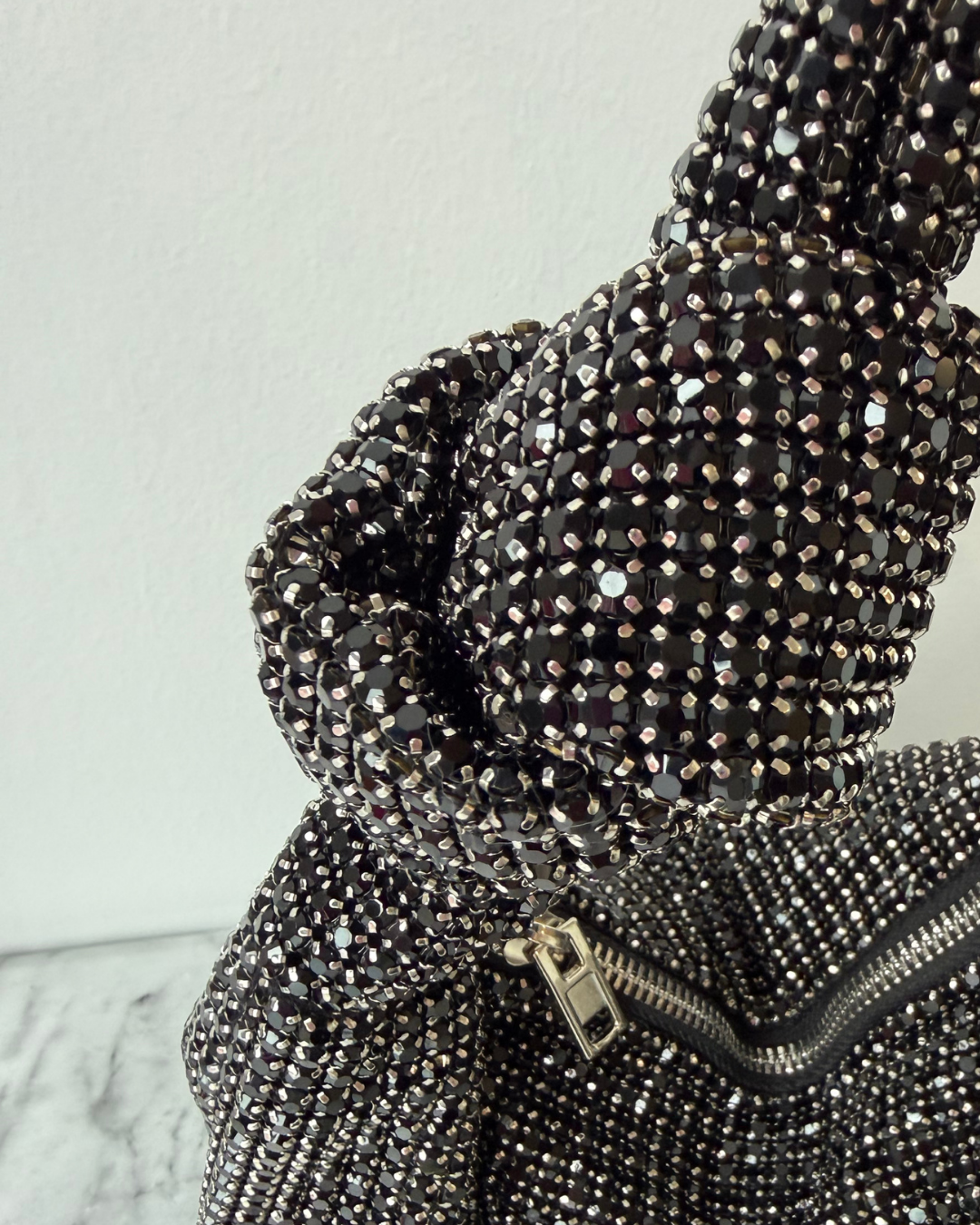 Gabriella Rhinestone Knot Clutch Bag