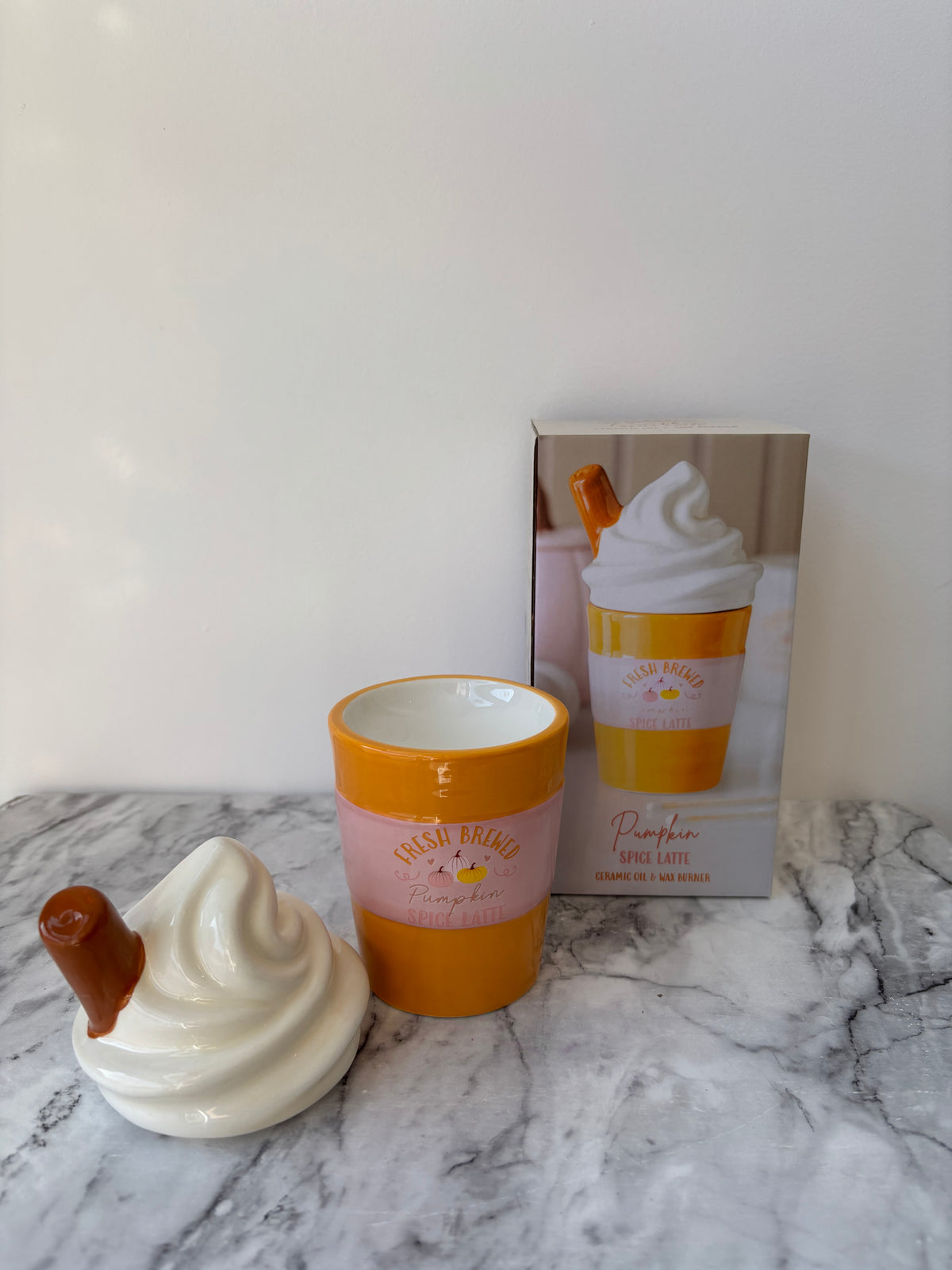 Pumpkin spice latte wax melt burner