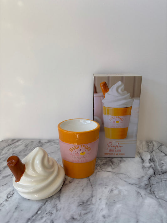 Pumpkin spice latte wax melt burner