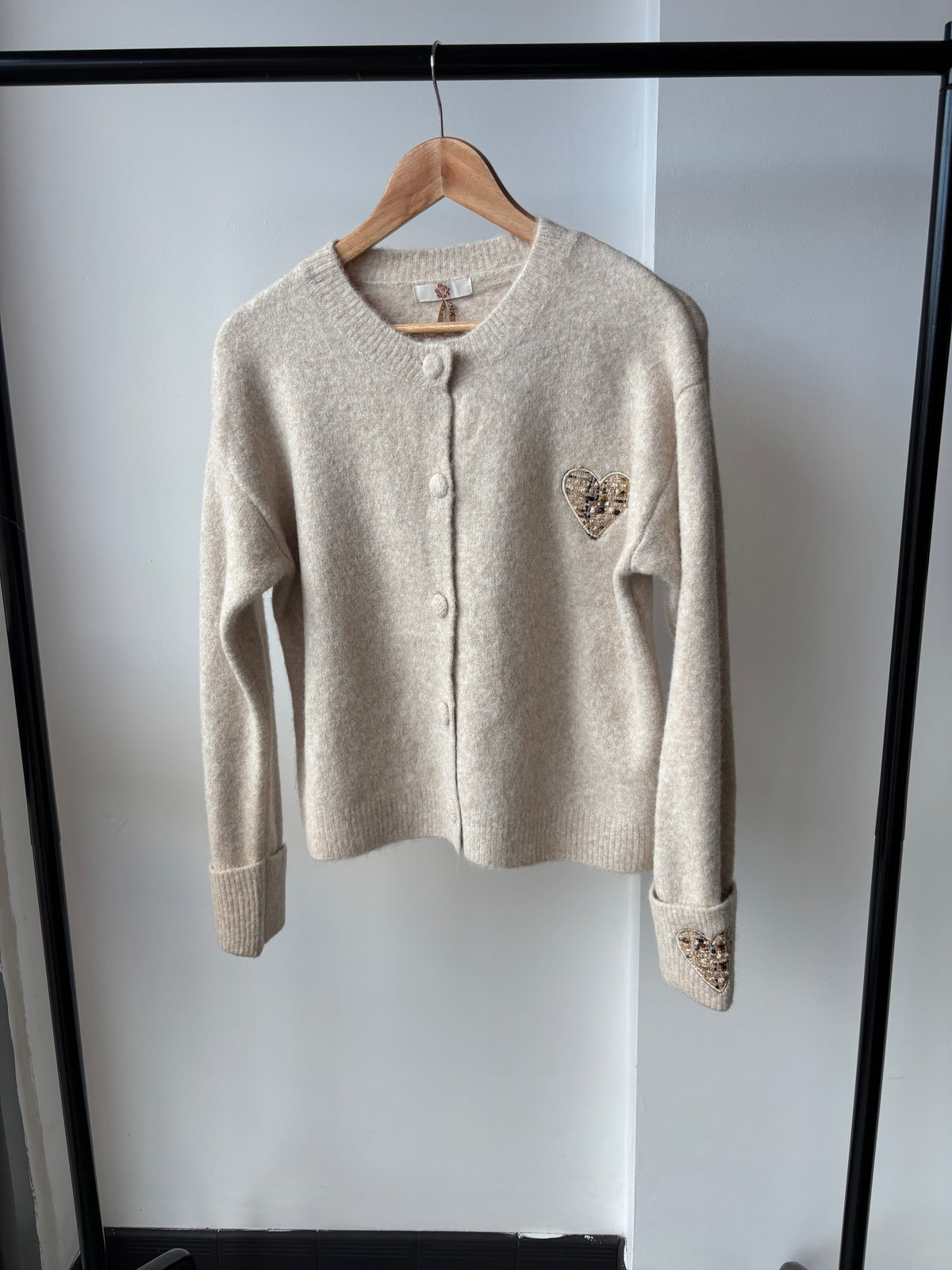 Tessa Embroidered Heart Cardigan