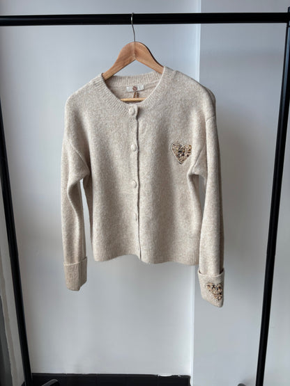 Tessa Embroidered Heart Cardigan