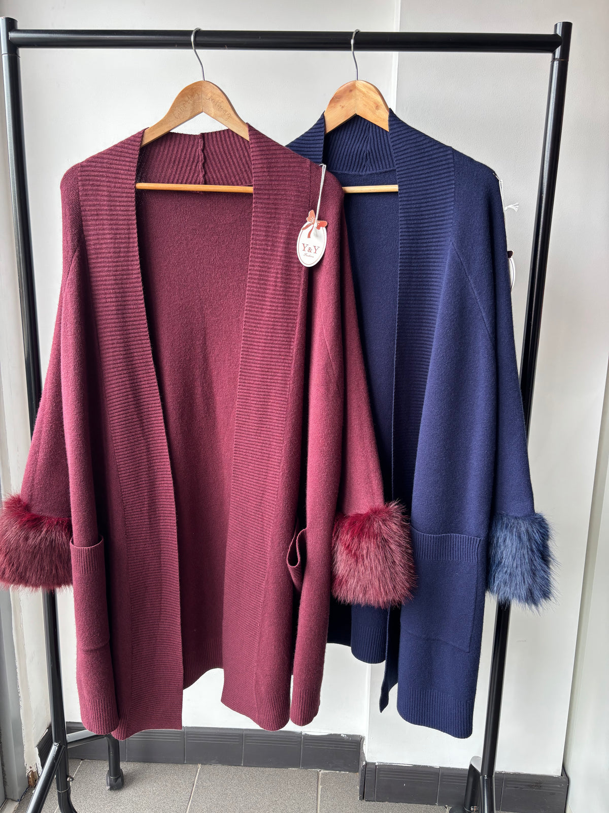 Ruby Fur Cuff Cardigan