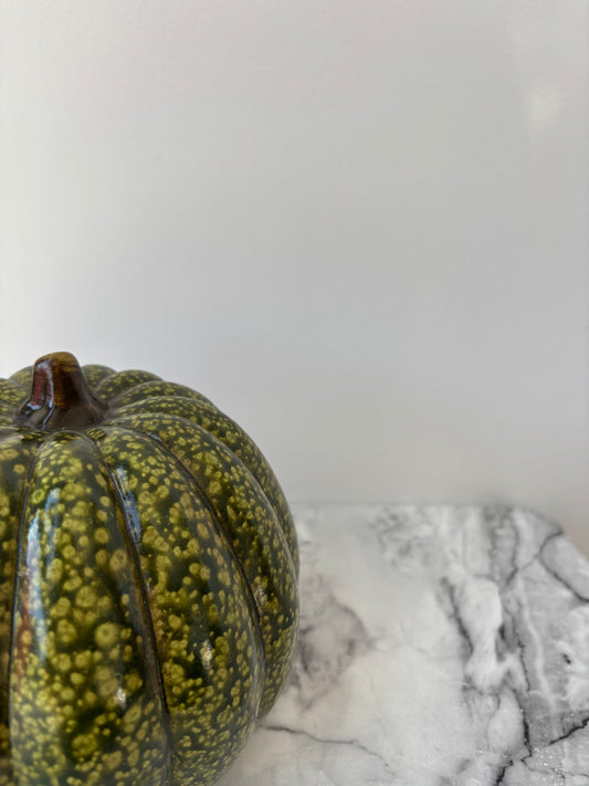 Green pumpkin ornament