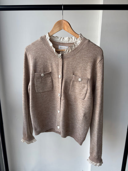 Zara Polka Dot Frill Cardigan