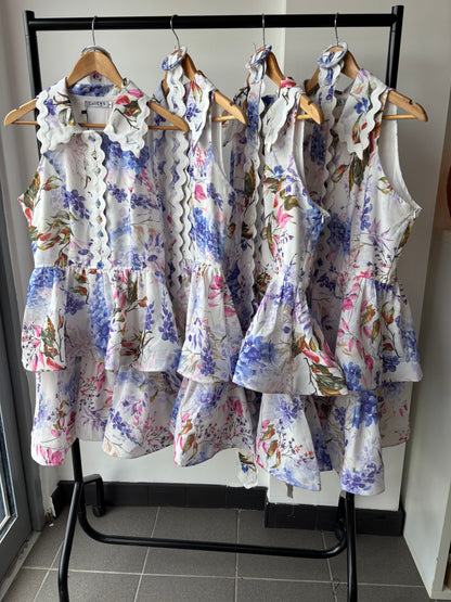 Bridget Collar Ruffle Dress