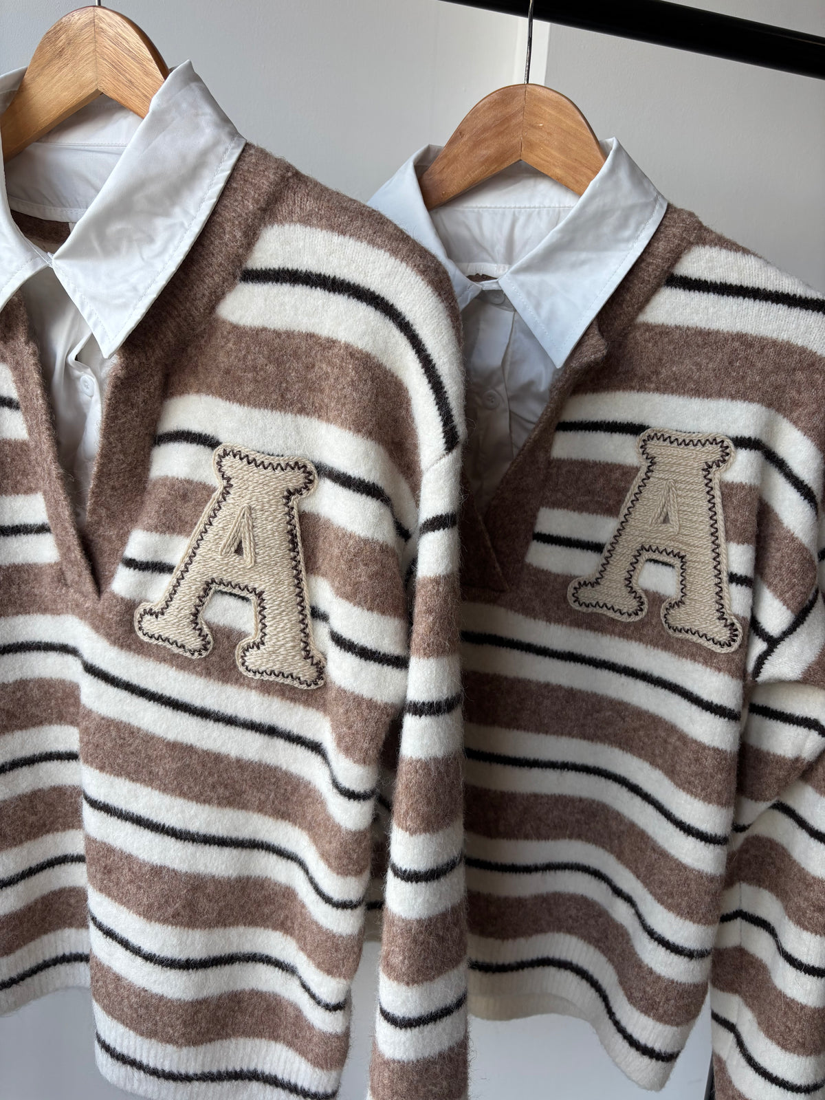 Verity Varsity V-Neck Knit