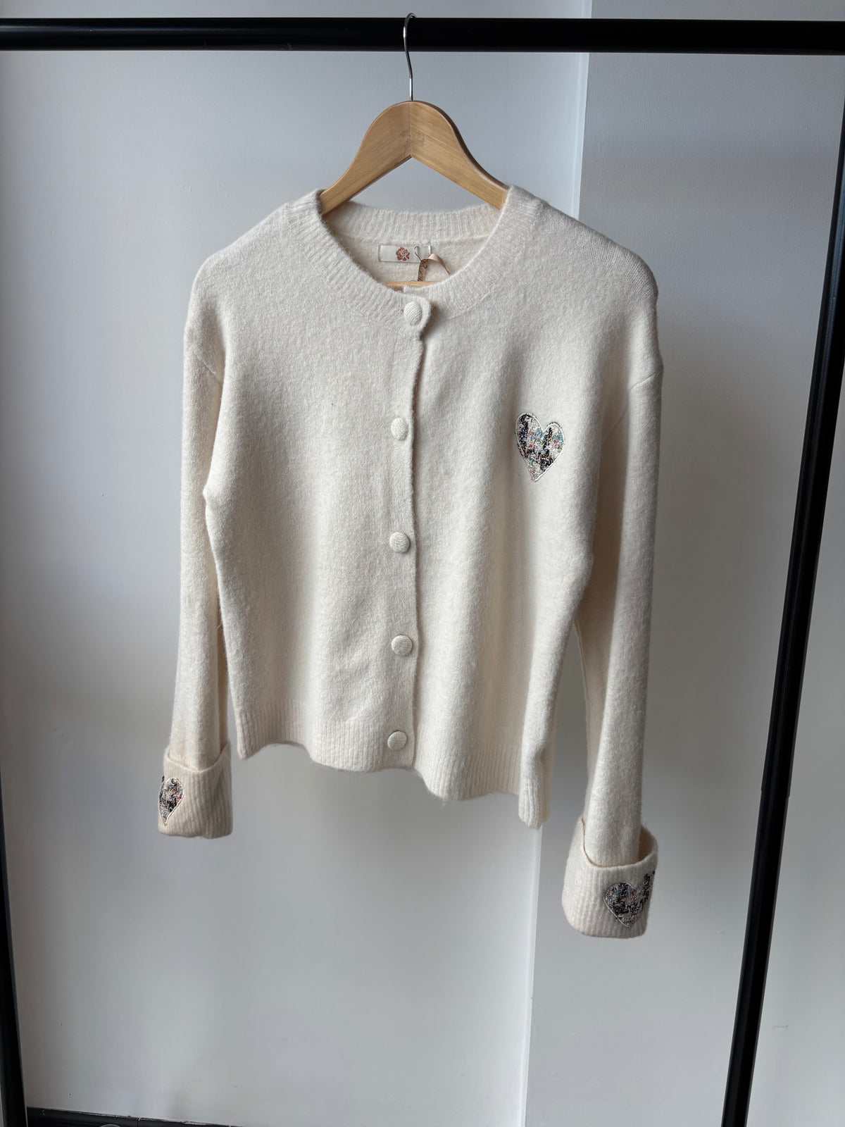 Tessa Embroidered Heart Cardigan