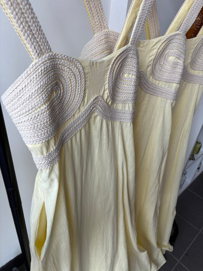 Carmen Summer Dress With Rope Detailing