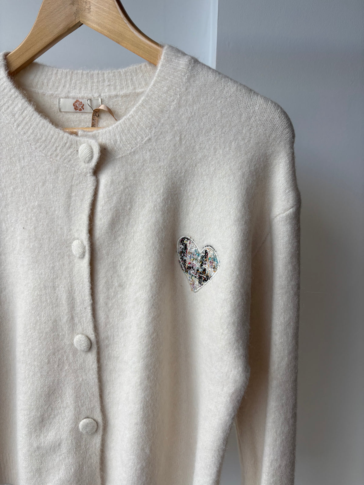 Tessa Embroidered Heart Cardigan