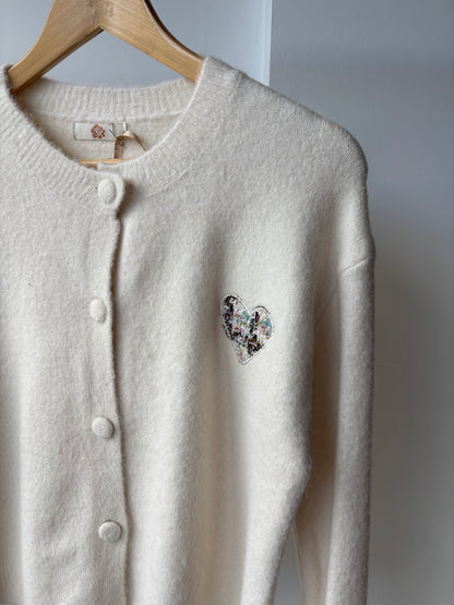 Tessa Embroidered Heart Cardigan